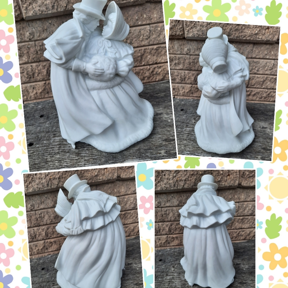 Dept 56 ice skaters Winter Silhouette figurine white porcelain